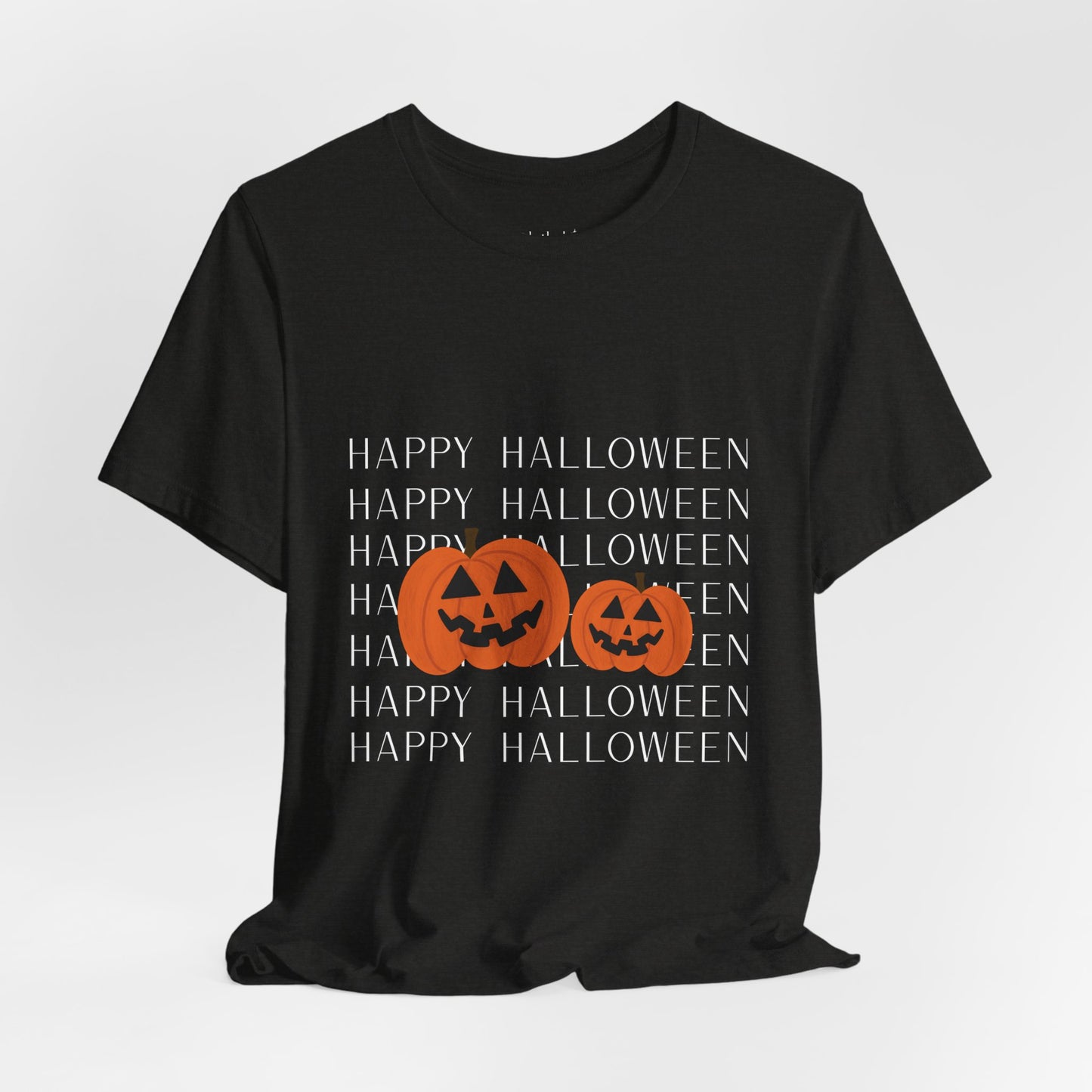 Halloween Pumpkins Tee — "Happy Halloween" Jack-O'-Lantern Graphic T-Shirt
