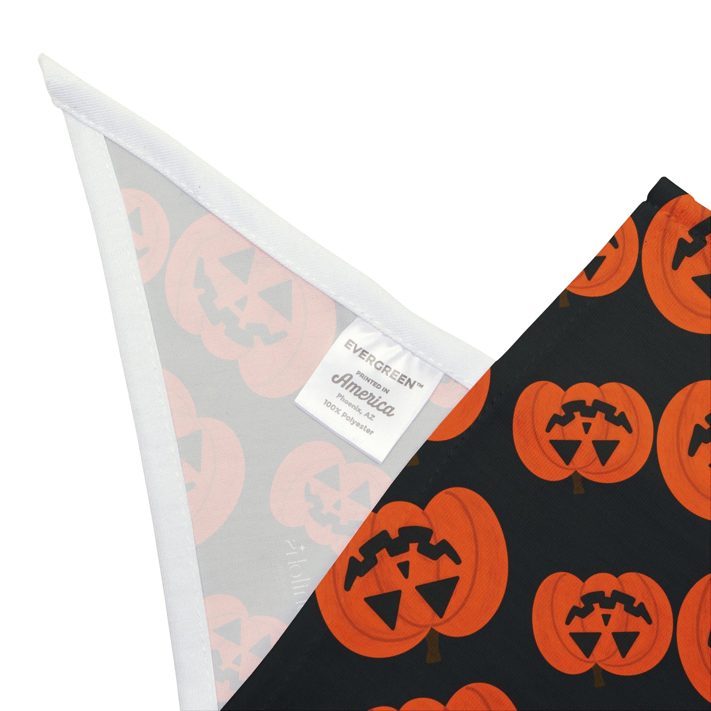 Halloween Pumpkin Pet Bandana — Orange Jack-O'-Lantern Dog & Cat Scarf