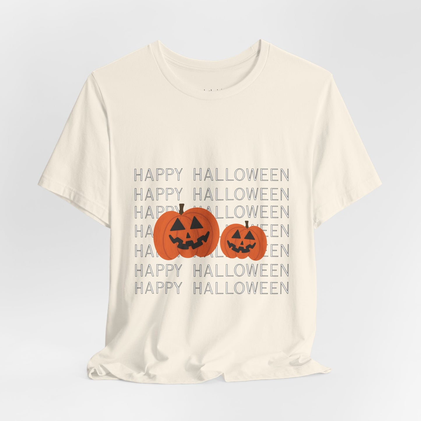 Halloween Pumpkins Tee — "Happy Halloween" Jack-O'-Lantern Graphic T-Shirt