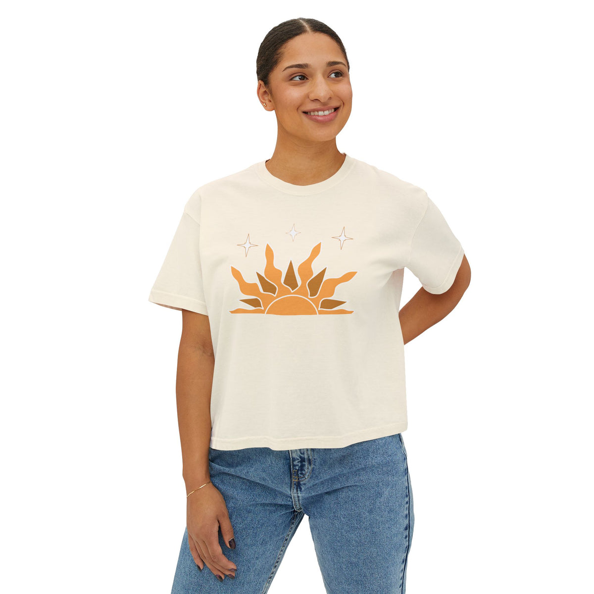Women's Boxy Tee — Sunrise Graphic Tee