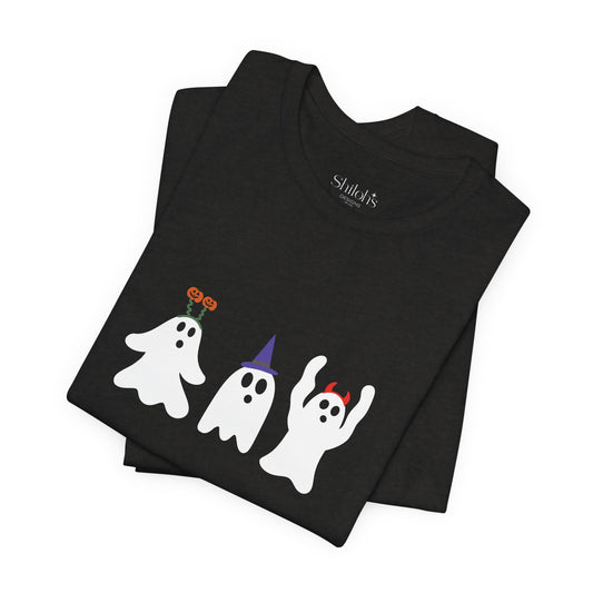 Halloween Ghosts Tee – Trio of Ghosts Graphic T-Shirt