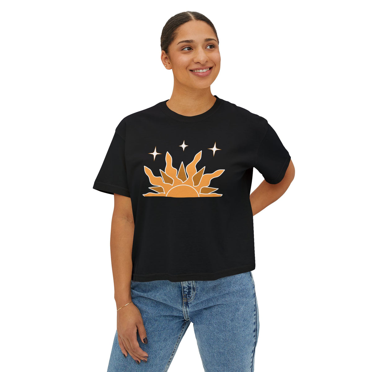 Women's Boxy Tee — Sunrise Graphic Tee