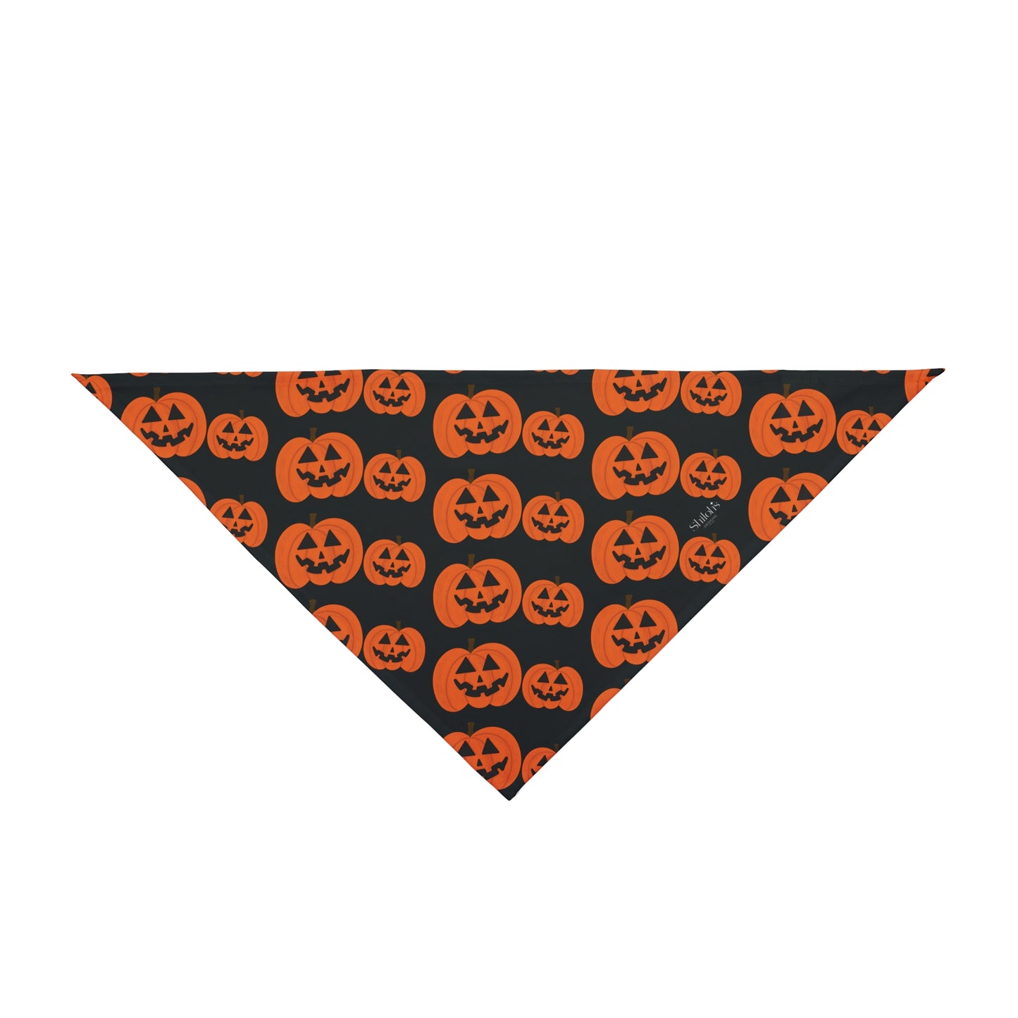 Halloween Pumpkin Pet Bandana — Orange Jack-O'-Lantern Dog & Cat Scarf