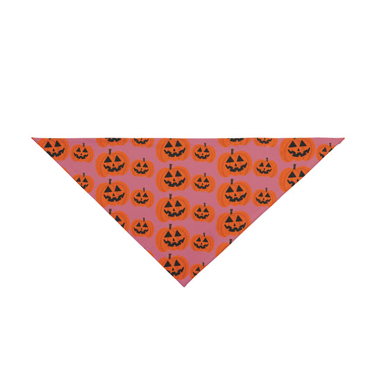 Pink Halloween Jack-O'-Lantern Pet Bandana