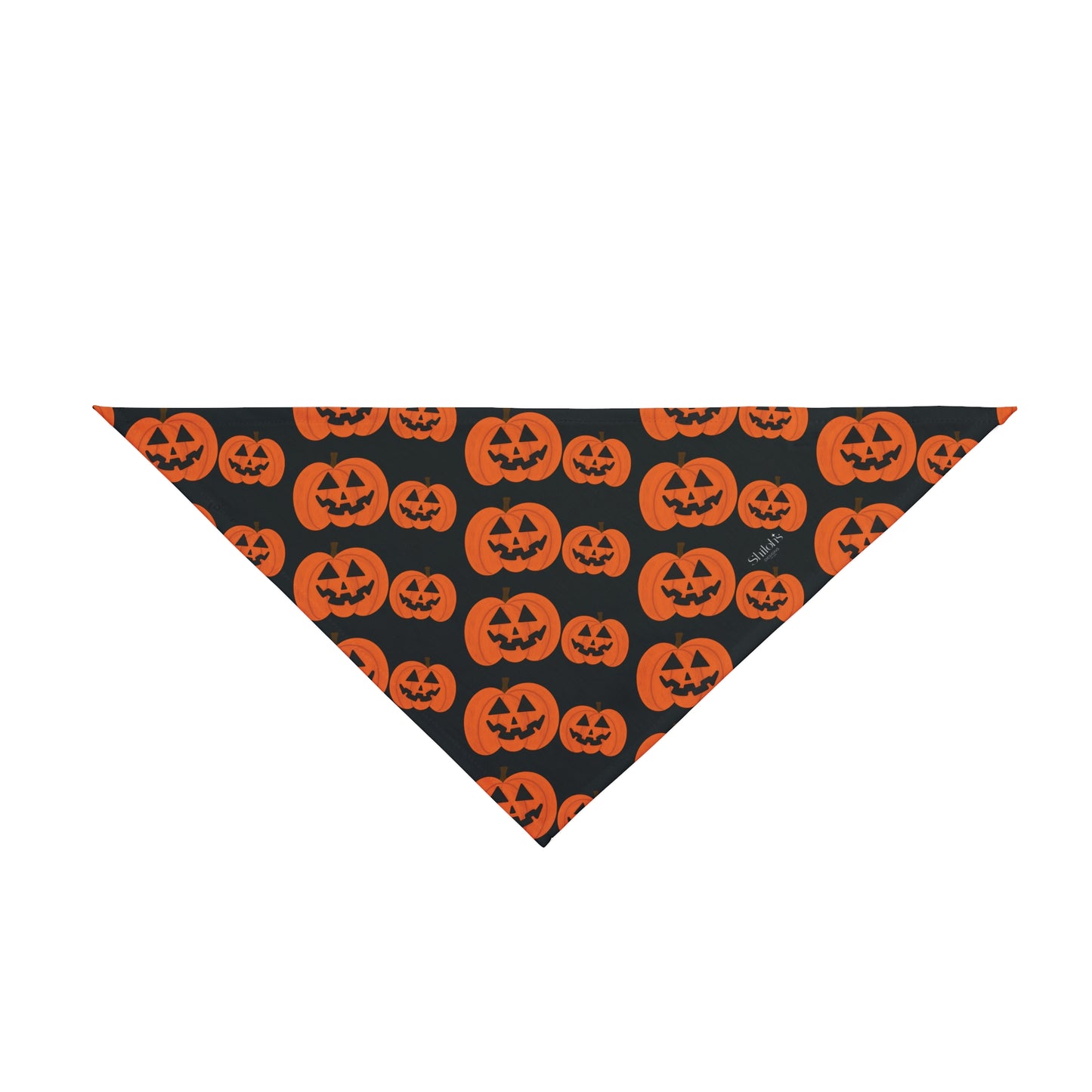 Halloween Pumpkin Pet Bandana — Orange Jack-O'-Lantern Dog & Cat Scarf