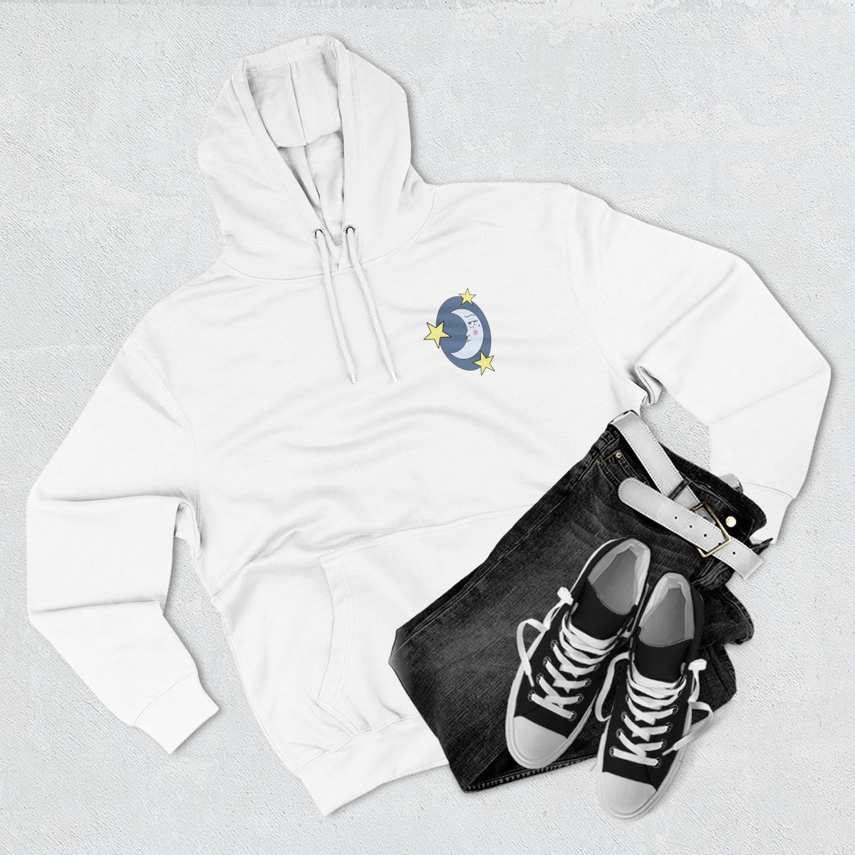 The Moon Hoodie — Star & Crescent Moon Pullover