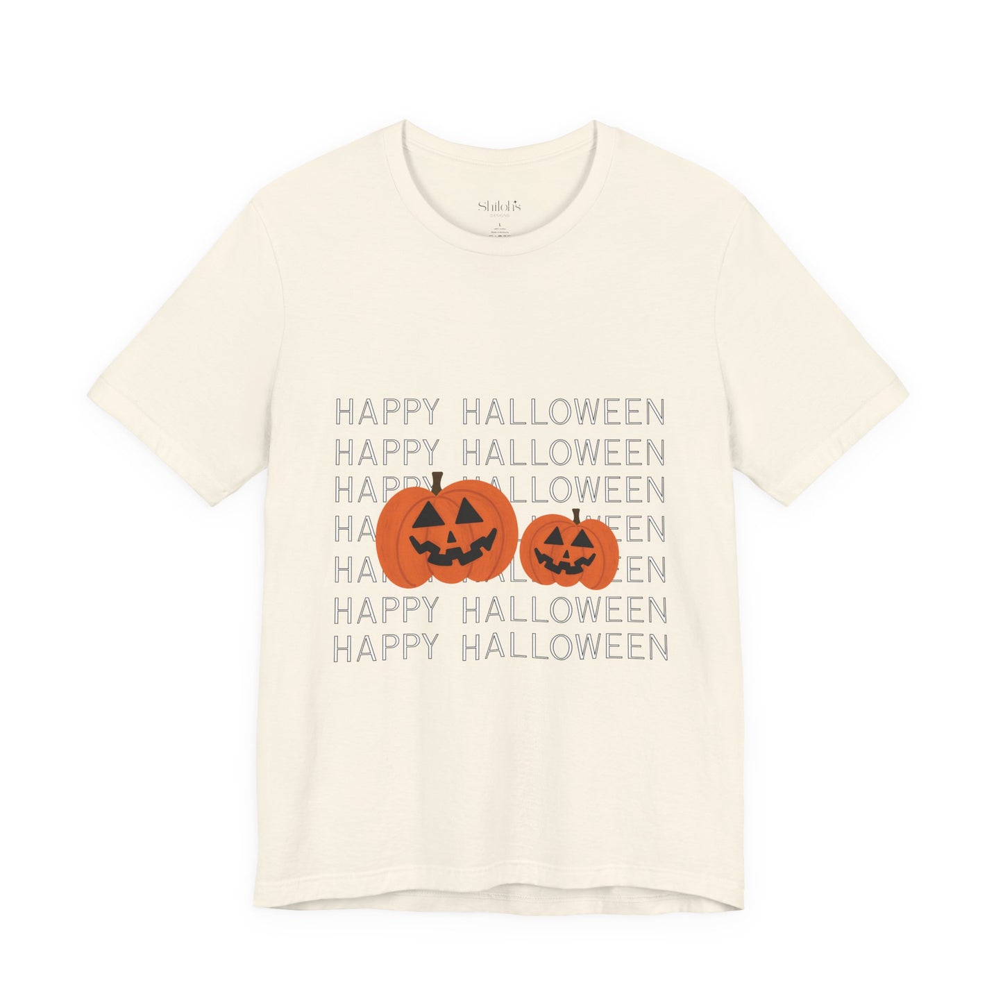 Halloween Pumpkins Tee — "Happy Halloween" Jack-O'-Lantern Graphic T-Shirt