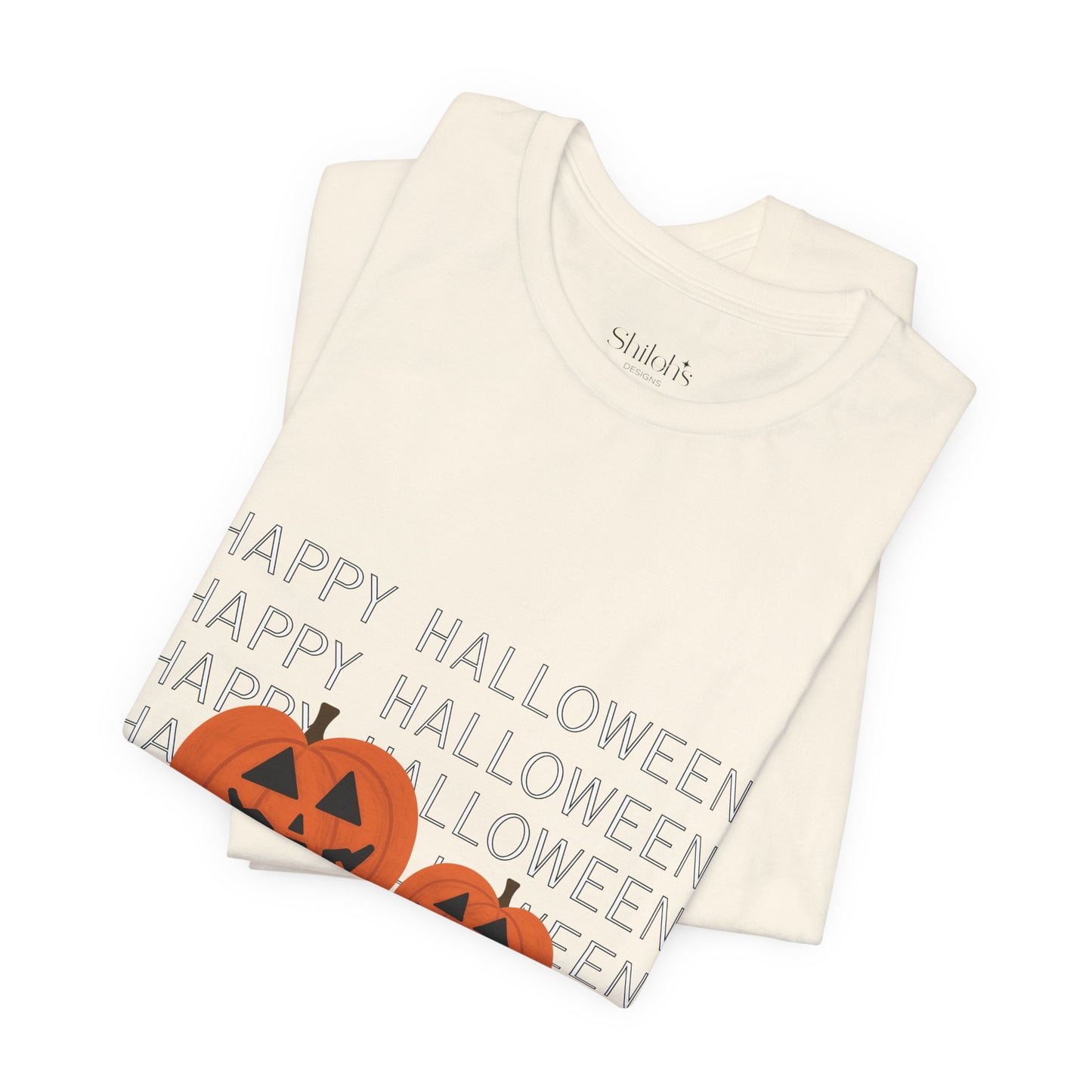 Halloween Pumpkins Tee — "Happy Halloween" Jack-O'-Lantern Graphic T-Shirt